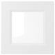 AXSTAD weiße Schranktür mit weichen Linien, eingesetzter Platte, matter Oberfläche.