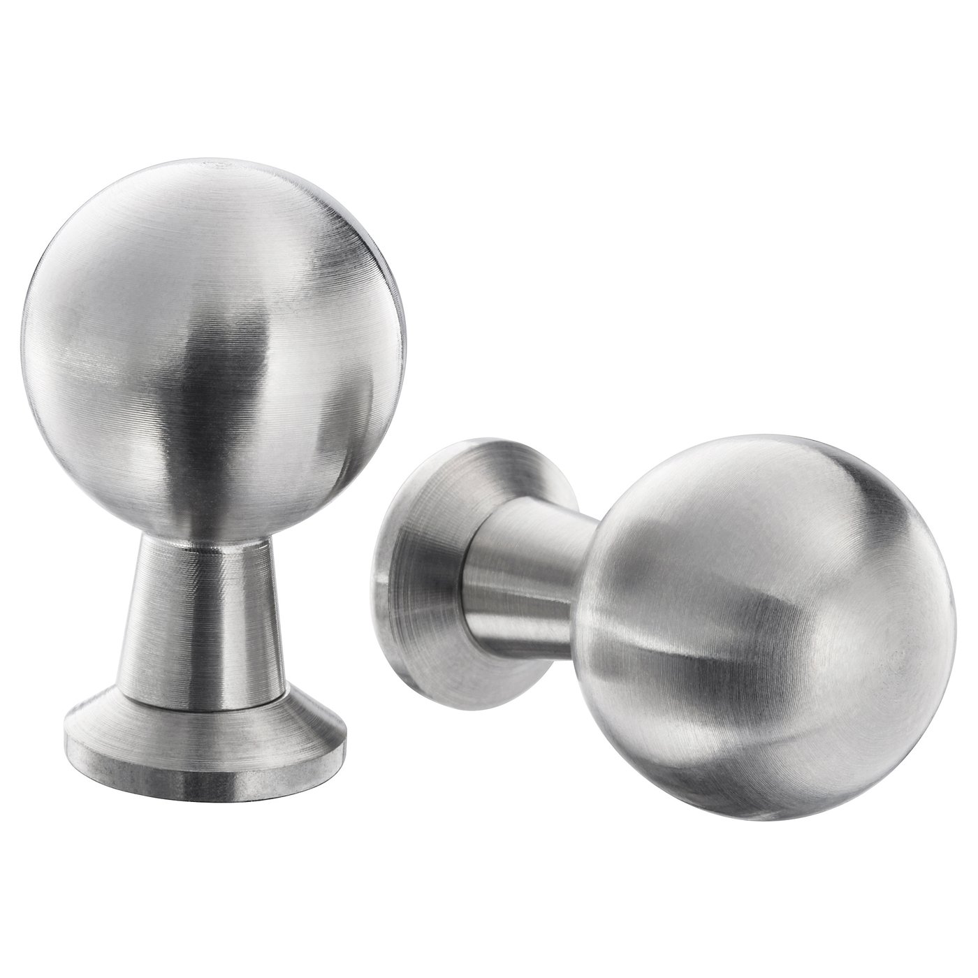 BAGGANÄS-Knöpfe aus Edelstahl, rund und schlank, modernes Design, ideal für Schrankgriffe und Schubladengriffe.