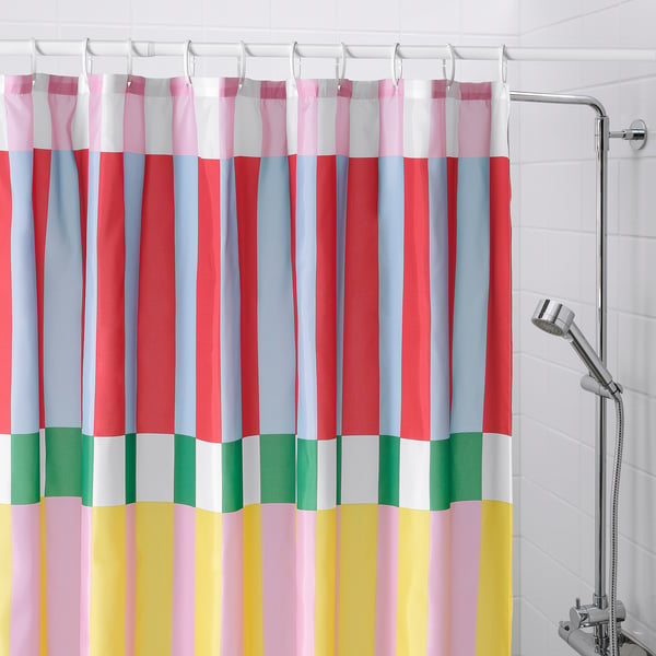 BANJANTRÄD Duschvorhang - Blöcke aus recyceltem Polyester