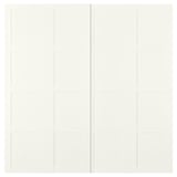 BERGSBO weiße Schiebetür, minimalistisches Design, Faser- und Papierfolie, Soft-Close-Mechanismus.
