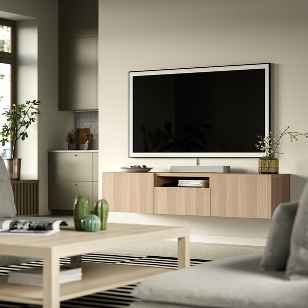 BESTÅ TV-Bank, Eicheneff wlas/Lappviken Eicheneff wlas, 180x42x39 cm