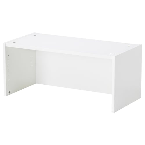 Weißes BILLY Bücherregal, Spanplatte & Polypropylen, rechteckig, flache Ober- und Rückseite, erweitert den Platz an der Wand.