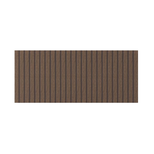 BJÖRKÖVIKEN Schubladenfront aus dunklem Eichenfurnier, schlankes und natürliches, rechteckiges Design.