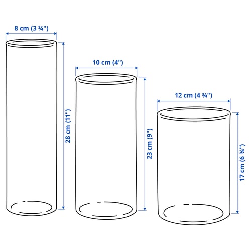 Abbildung mit Maßen für das Produkt: CYLINDER.