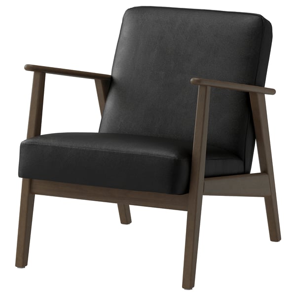 EKENÄSET Sessel, Nussbaumnachbildung/Grann/Bomstad schwarz
