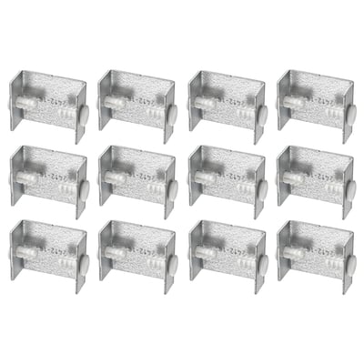 Zwölf EKET Metall-Clips, silber.