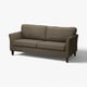 Elegantes olivgrünes EKHOLMA-Sofa, schlankes Design, abnehmbarer Bezug, weiche Kissen.