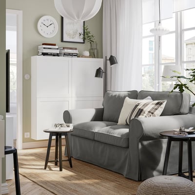 EKTORP 2er-Sofa, Hakebo dunkelgrau