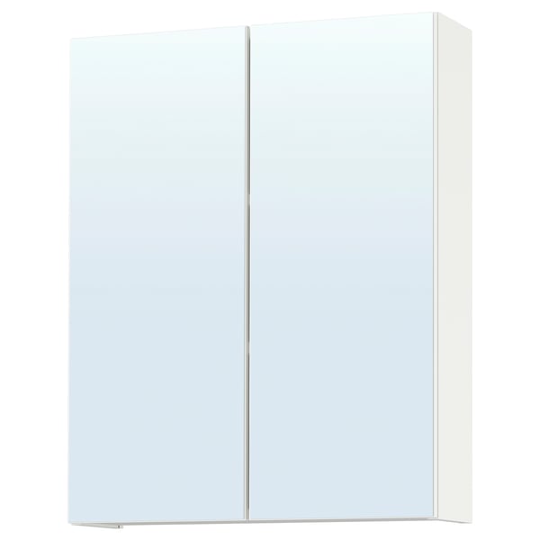 ENHET Spiegelschrank mit Türen, weiß, 60x17x75 cm