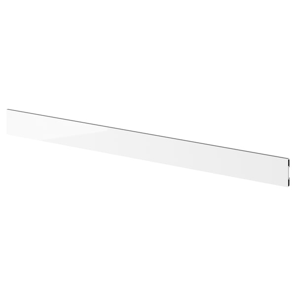 FÖRBÄTTRA weißer Sockel, glänzende Oberfläche, Kunststoff, lange rechteckige Form für Küchenschränke.