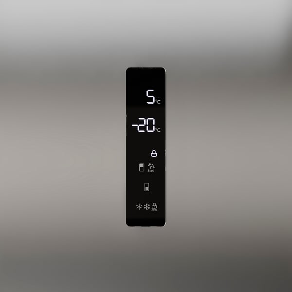 FÖRTOFT Kühl-/Gefrierschrank, IKEA 500 stahlfarben, 216/118 l