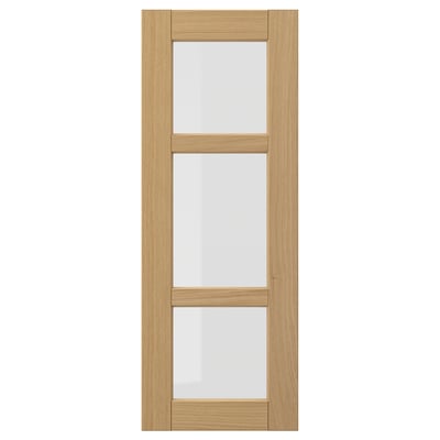 Fors-Backa-Tür: natürliches Eichenholz, Glasscheiben, rechteckige Form, traditionelles Design.