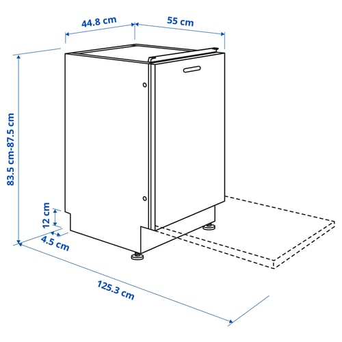 Abbildung mit Maßen für das Produkt: FRÖSLUNDA.