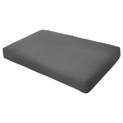 Dunkelgraues rechteckiges FRÖSÖN Kissen, strukturierte Oberfläche, umweltfreundliches Material.