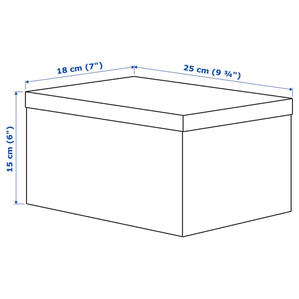 GJÄTTA Kasten mit Deckel, Samt hellgrau, 18x25x15 cm