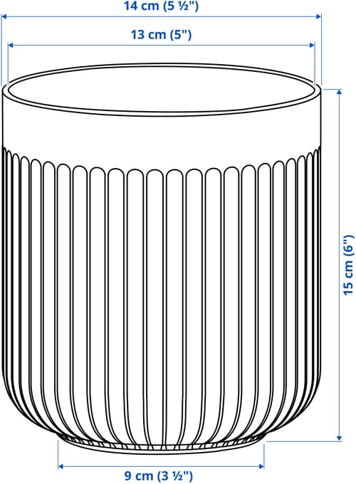 Abbildung mit Maßen für das Produkt: GRADVIS.