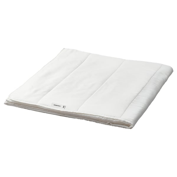 Weiße GRÄSROTSFLY-Bettdecke mit Lyocell-Stoff, Polyester- und Viskosefüllung, rechteckig, glatt und seidig.