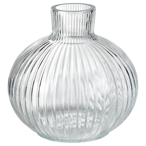 GRÅSPARV Vase, Klarglas, 10 cm