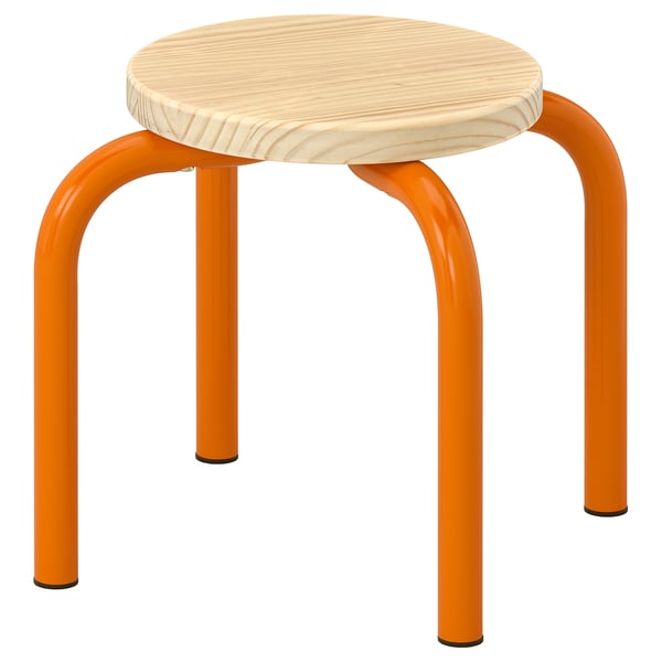 GREJSIMOJS Kinderhocker, Holz/orange