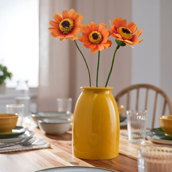 GULDSPETT Kunstblume, Papier/Ringelblume orange, 50 cm