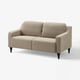 GULLVALLA-Sofa, beigefarbener Stoff, bequem und stilvoll, abgerundete Form, modernes traditionelles Design.