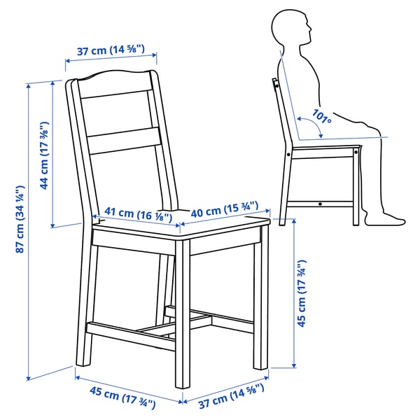 Abbildung mit Maßen für das Produkt: HAUGA.
