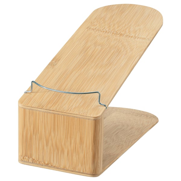 HÖSVANS Schuhregal aus Bambus, beige. Vertikales Design mit Metalldrahtstopper, ideal zur Platzersparnis.