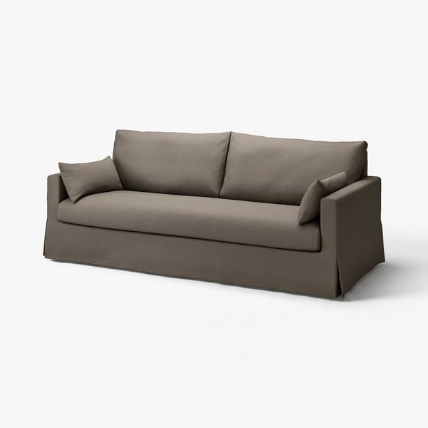 HYLTARP-Sofa, grau, bequemer Stoff, klassisches Design, 3-Sitzer.