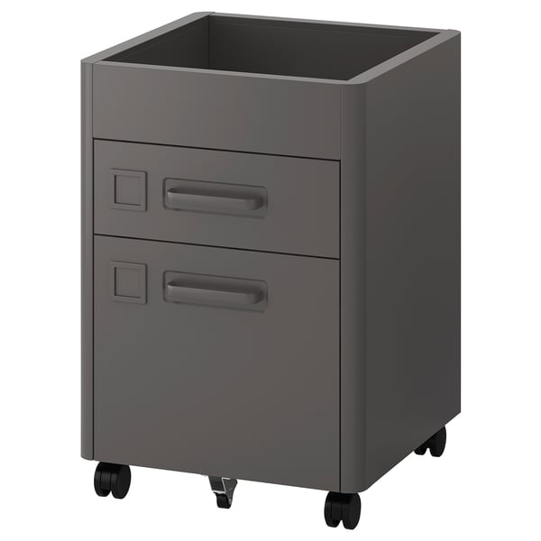 IDÅSEN Mobiler Aktenschrank mit 2 magnetischen Schubladen und Rädern.