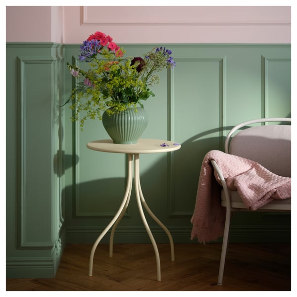 ISMANTORP Sessel, Metall helles Graubeige/Tibbleby hellbeige
