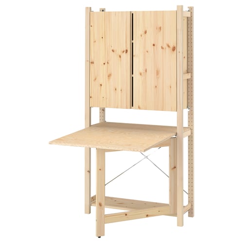 IVAR Aufbewahrungsmöbel aus Holz, helle natürliche Oberfläche, rechteckige Form, horizontale Regale, schlichtes, modernes Design.