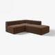 JÄTTEBO braunes moduläres Sofa, breiter Cordstoff, L-förmiges Design, bequeme Kissen.