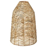 KAPPELAND Lampenschirm, Rattan natur, konische Form mit Fischgrätmuster, handgefertigt und einzigartig.