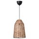 KAPPELAND / HAVSDJUP Hängeleuchte, schwarz/Rattan, 29 cm