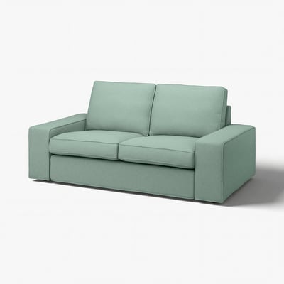 KIVIK-Sofa, hellgrün, modern, kastenförmiger Stil, Stoff: 78 % Baumwolle, 22 % Polyester.