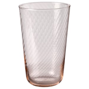 KLIPPLAX Klarglasbecher, schlank und dünn, glattes Äußeres, strukturiertes Inneres, elegantes Design.