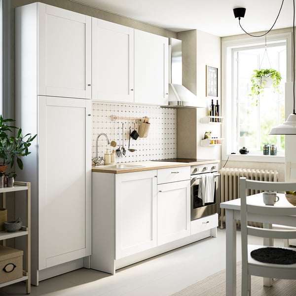 KNOXHULT Küche, weiß Rahmen, 240x61x220 cm