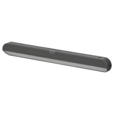 Wiederaufladbare Lichtleiste, grau, schlank, automatischer Sensor, horizontal/vertikal.