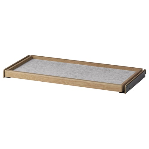 KOMPLEMENT Auszugswanne, hellbraun, filzgefüttert, rechteckig, minimalistisches Design.