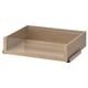 KOMPLEMENT Schublade, hellbraunes Holz, Glasfront.
