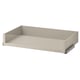 Eine ikea KOMPLEMENT Schublade in Beige mit Glasfront, die Organizer-Stauraum bietet.
