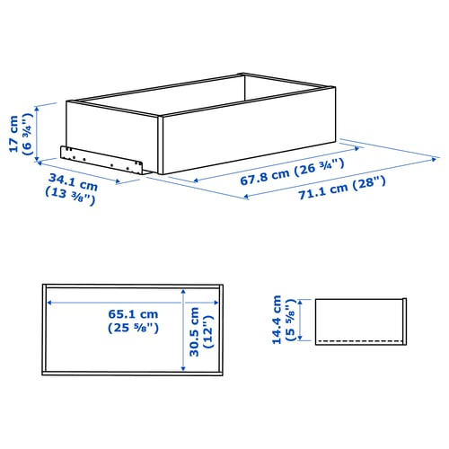 Abbildung mit Maßen für das Produkt: KOMPLEMENT.