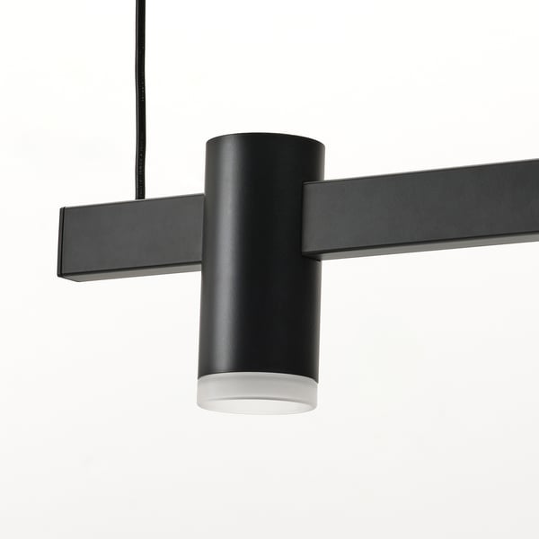 KRANSALG Hängeleuchte mit 5 Lampen, schwarz, 113 cm