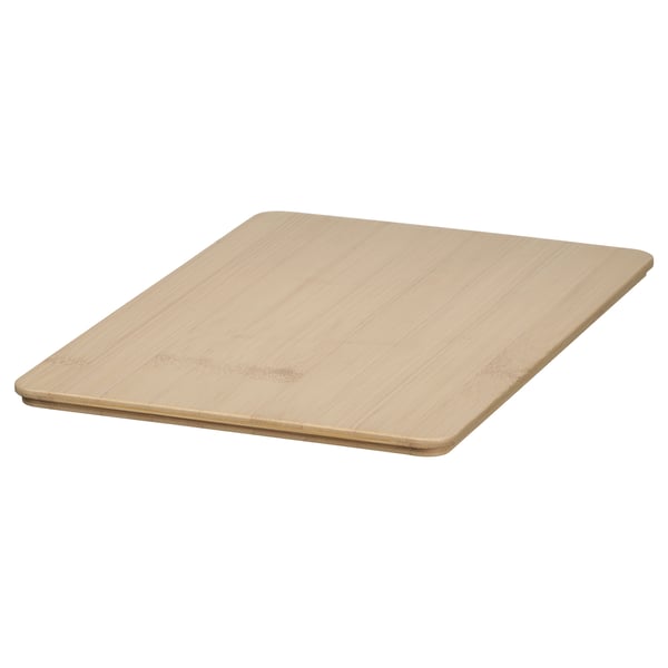 KUGGIS Bambusdeckel, natürliche Farbe, rechteckige Form, glattes Design.