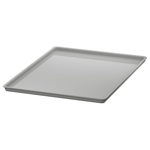 Quadratischer, grauer KUGGIS-Kunststoffdeckel, Teil der stapelbaren Serie.