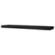 Ein rechteckiges bLACK Wandregal aus Faser- und Spanplatten mit schlankem Design.