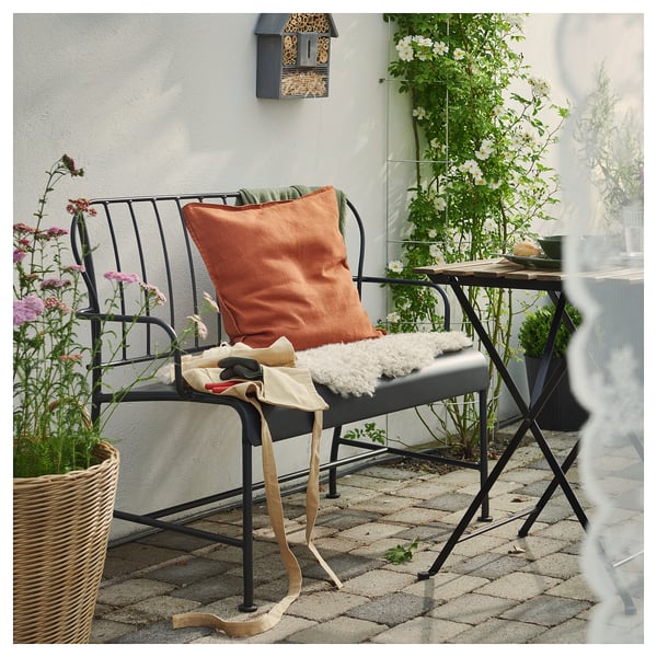 LÄCKÖ 2er-Sofa/außen, grau