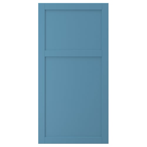LERHYTTAN blaue rechteckige Tür, rustikaler Stil mit Holzrahmen und Furnierplatte.