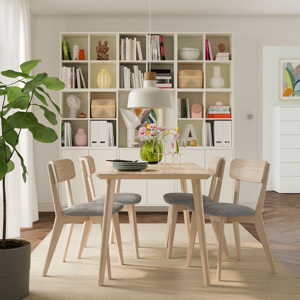 LISABO Tisch, Eschenfurnier, 140x78 cm
