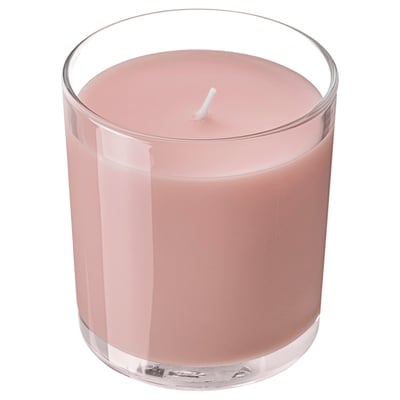 LOTSFÅGEL Duftkerze im Glas, Rote Beeren hellrosa, 40 Std.
